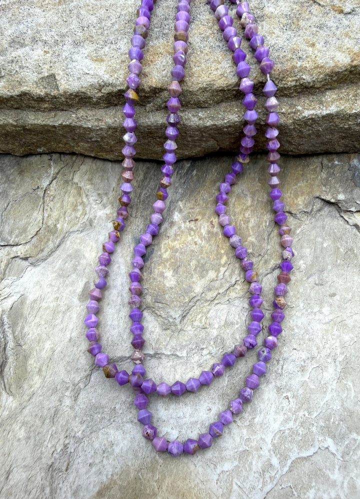 Phosphosiderite 4mm Bicone Beads 15.5 Inch Strand