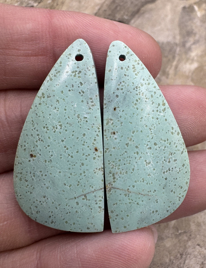 Pilot Mountain Turquoise (Nevada) BIG Earring Slab Bead