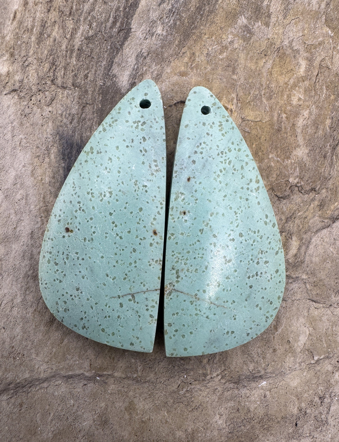 Pilot Mountain Turquoise (Nevada) BIG Earring Slab Bead