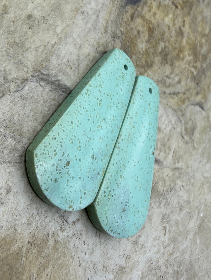 Pilot Mountain Turquoise (Nevada) BIG Matching Earring Slab