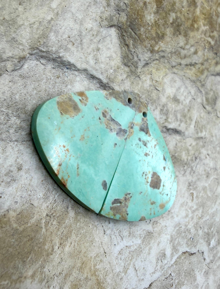 Pilot Mountain Turquoise (Nevada) BIG Matching Earring Slab