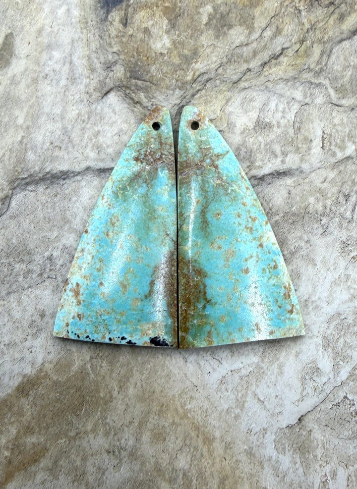 Pilot Mountain Turquoise (Nevada) BIG Matching Earring Slab