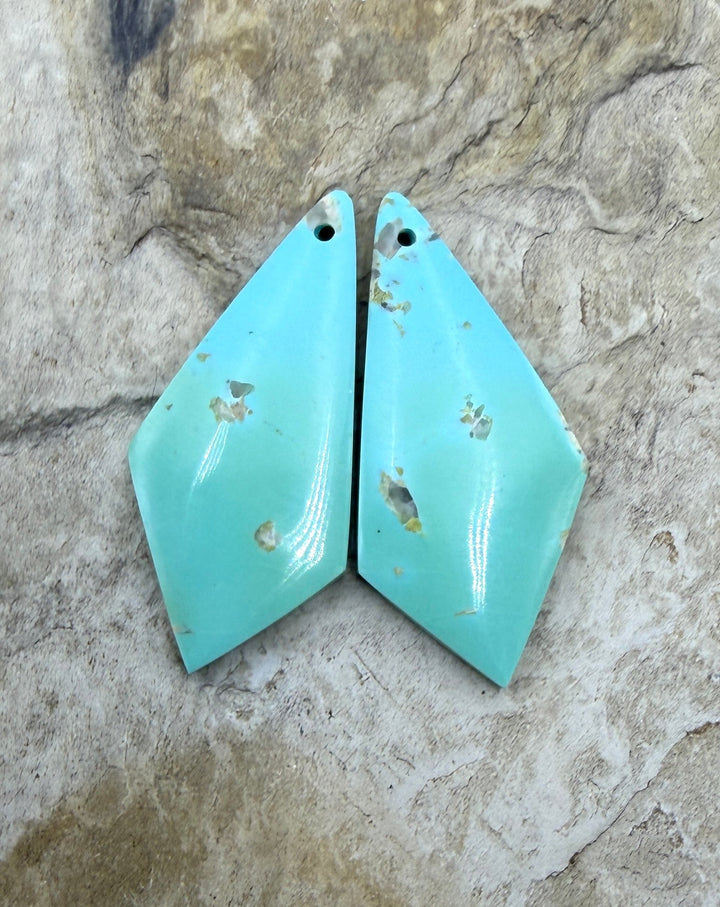 Pilot Mountain Turquoise (Nevada) BIG Matching Earring Slab