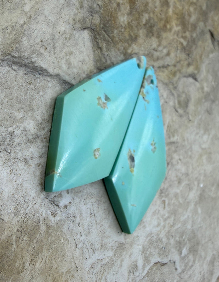 Pilot Mountain Turquoise (Nevada) BIG Matching Earring Slab