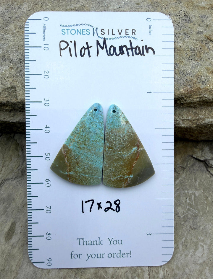 Pilot Mountain Turquoise (Nevada) Matching Earring Slab