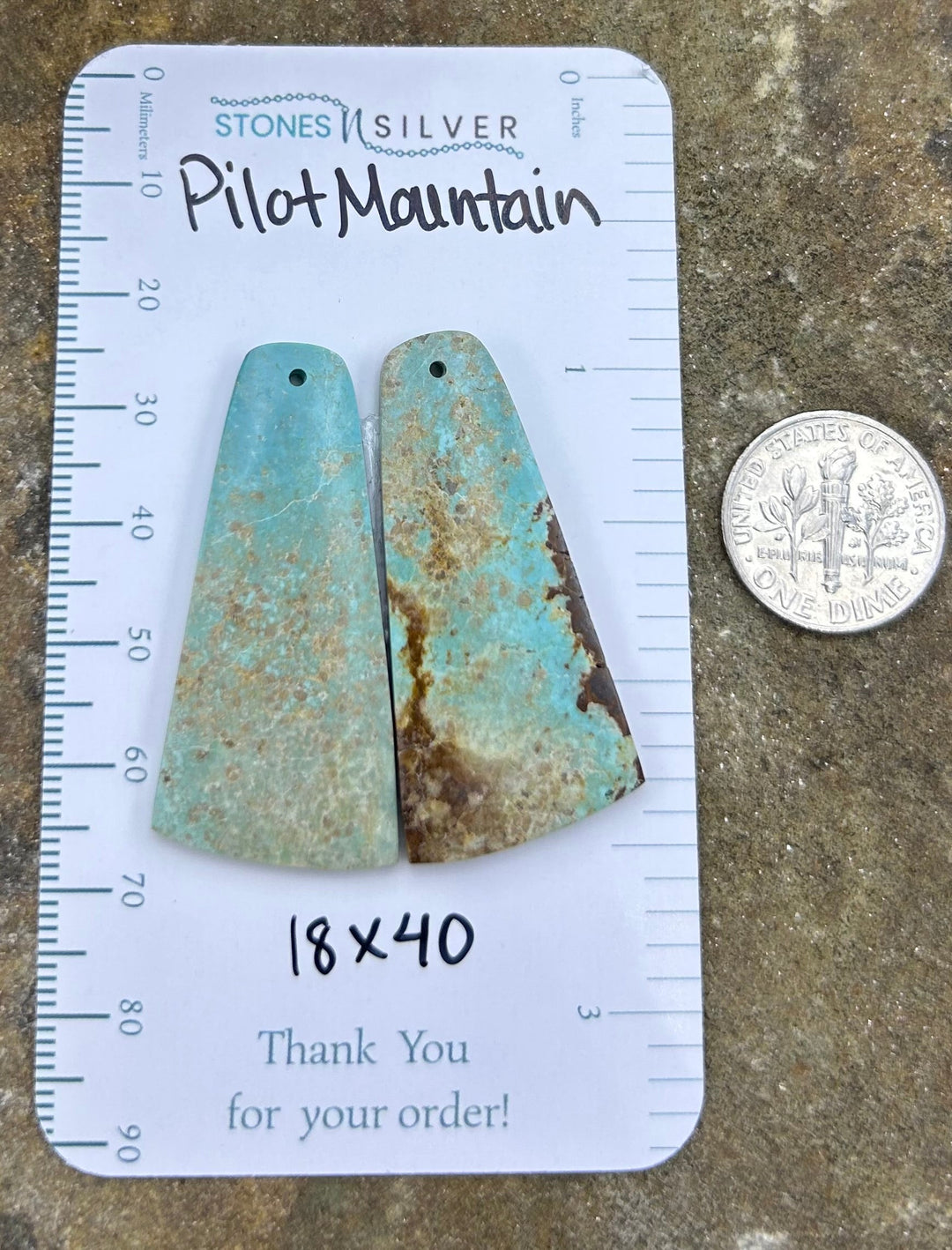 Pilot Mountain Turquoise (Nevada) Matching Earring Slab