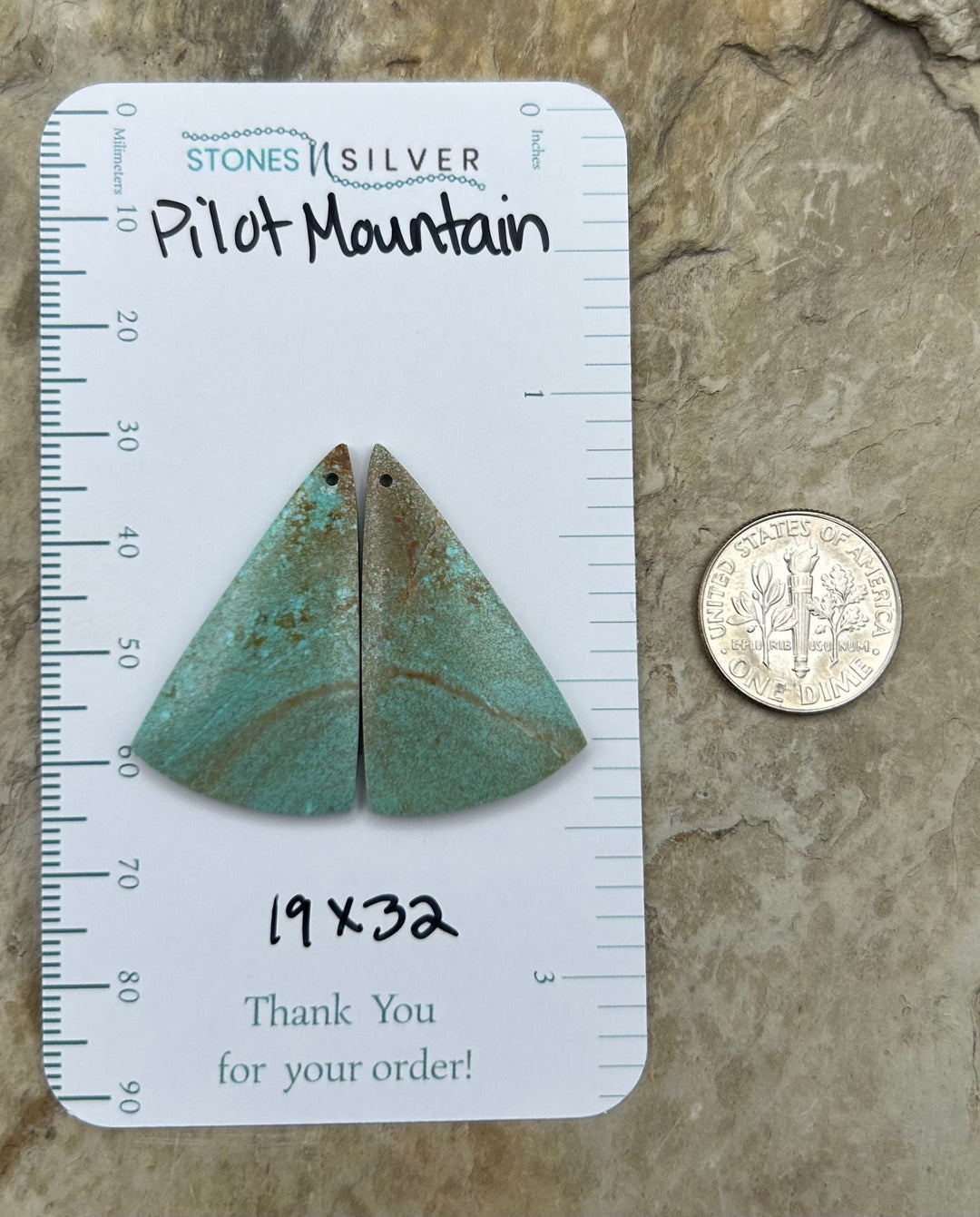 Pilot Mountain Turquoise (Nevada) Matching Earring Slab