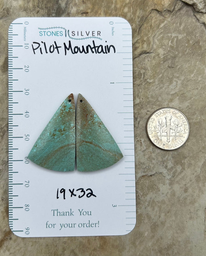 Pilot Mountain Turquoise (Nevada) Matching Earring Slab