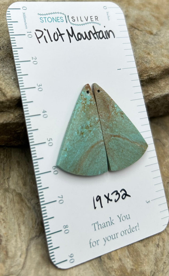 Pilot Mountain Turquoise (Nevada) Matching Earring Slab
