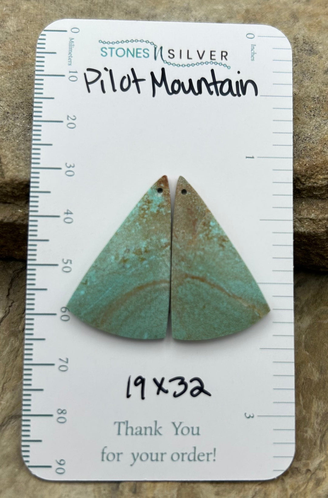 Pilot Mountain Turquoise (Nevada) Matching Earring Slab