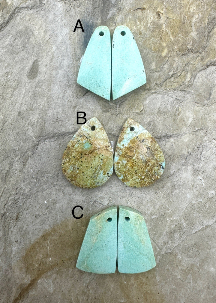 Pilot Mountain Turquoise (Nevada) Small Earring Slab Bead