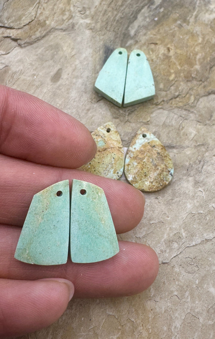 Pilot Mountain Turquoise (Nevada) Small Earring Slab Bead