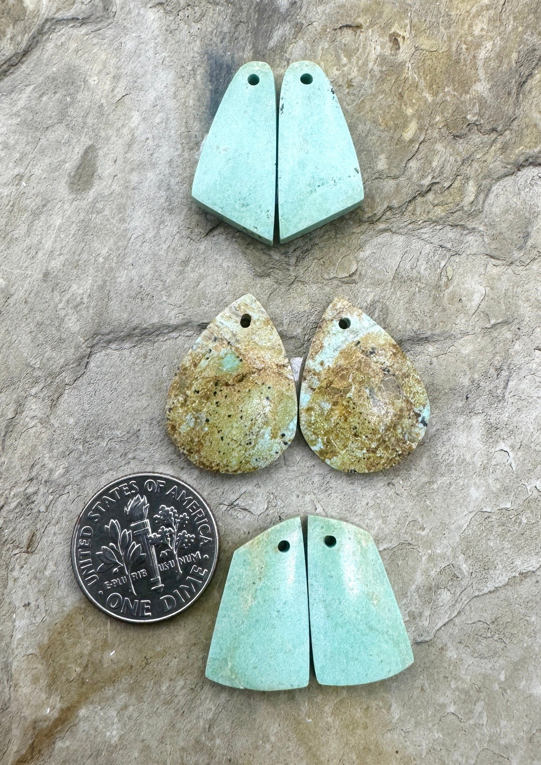 Pilot Mountain Turquoise (Nevada) Small Earring Slab Bead