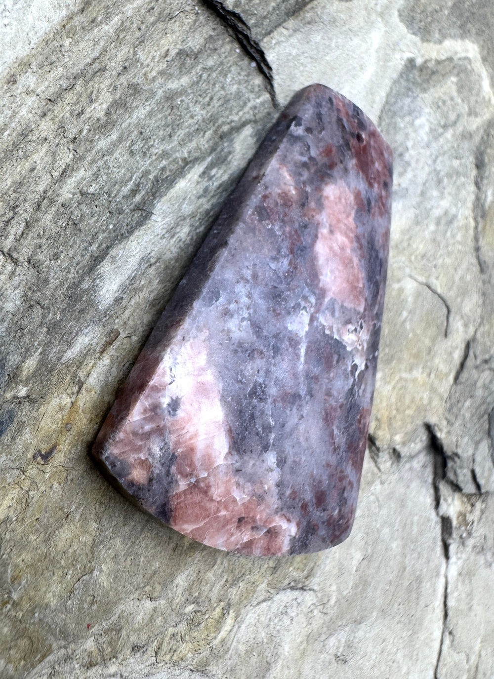 Pink Stromatolite Focal Pendant 33x47mm - Pink Stromatolite