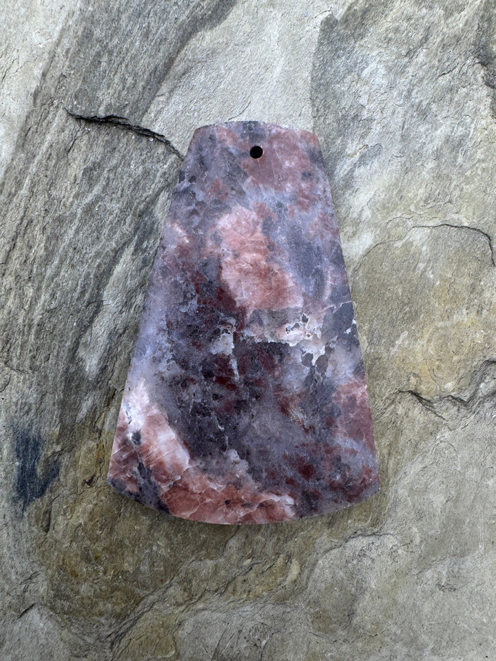 Pink Stromatolite Focal Pendant 33x47mm - Pink Stromatolite