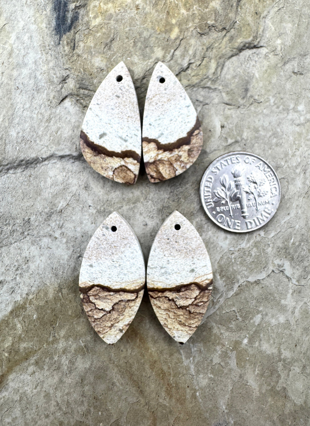 Polychrome Jasper Matching Beads Slab Pair Select One Pair