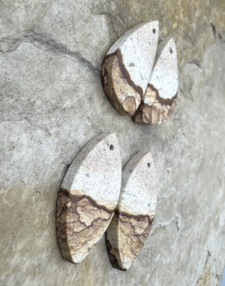 Polychrome Jasper Matching Beads Slab Pair Select One Pair