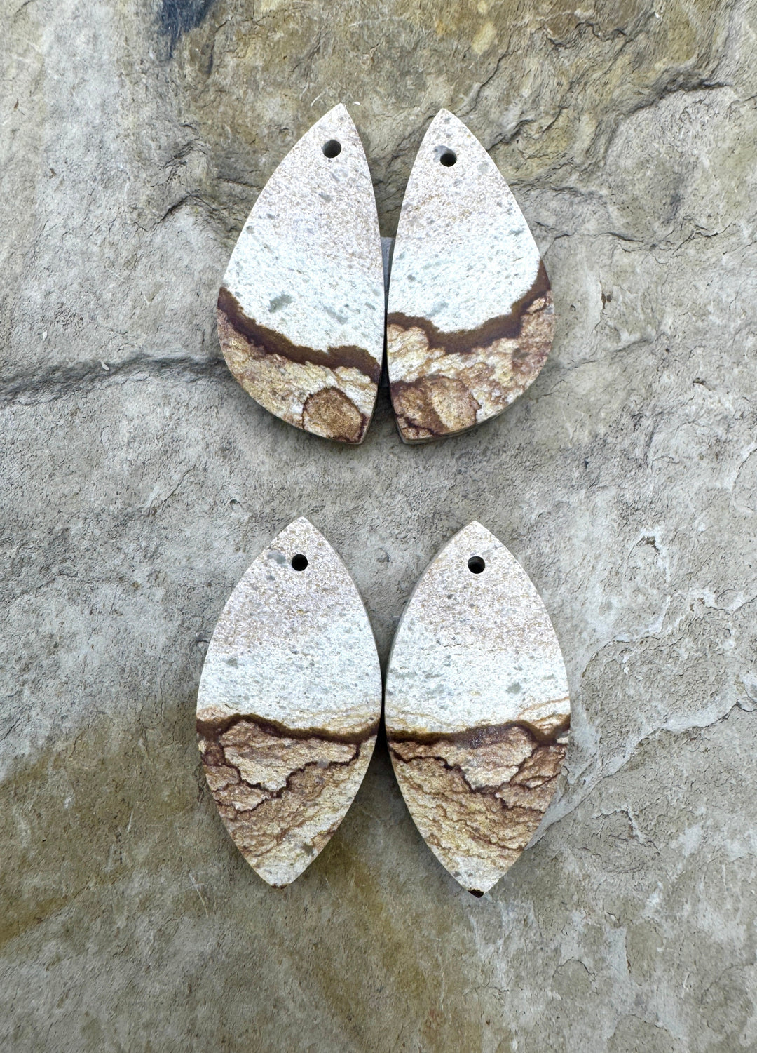 Polychrome Jasper Matching Beads Slab Pair Select One Pair