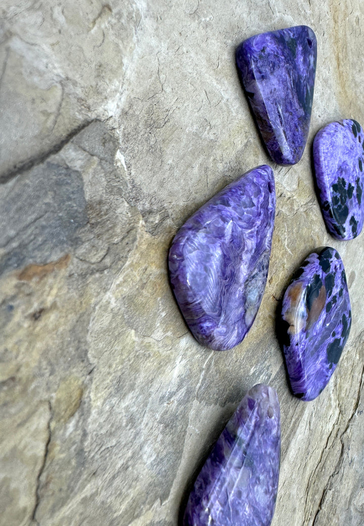 Premium Color Charoite Freeform Focal Pendant Beads Select