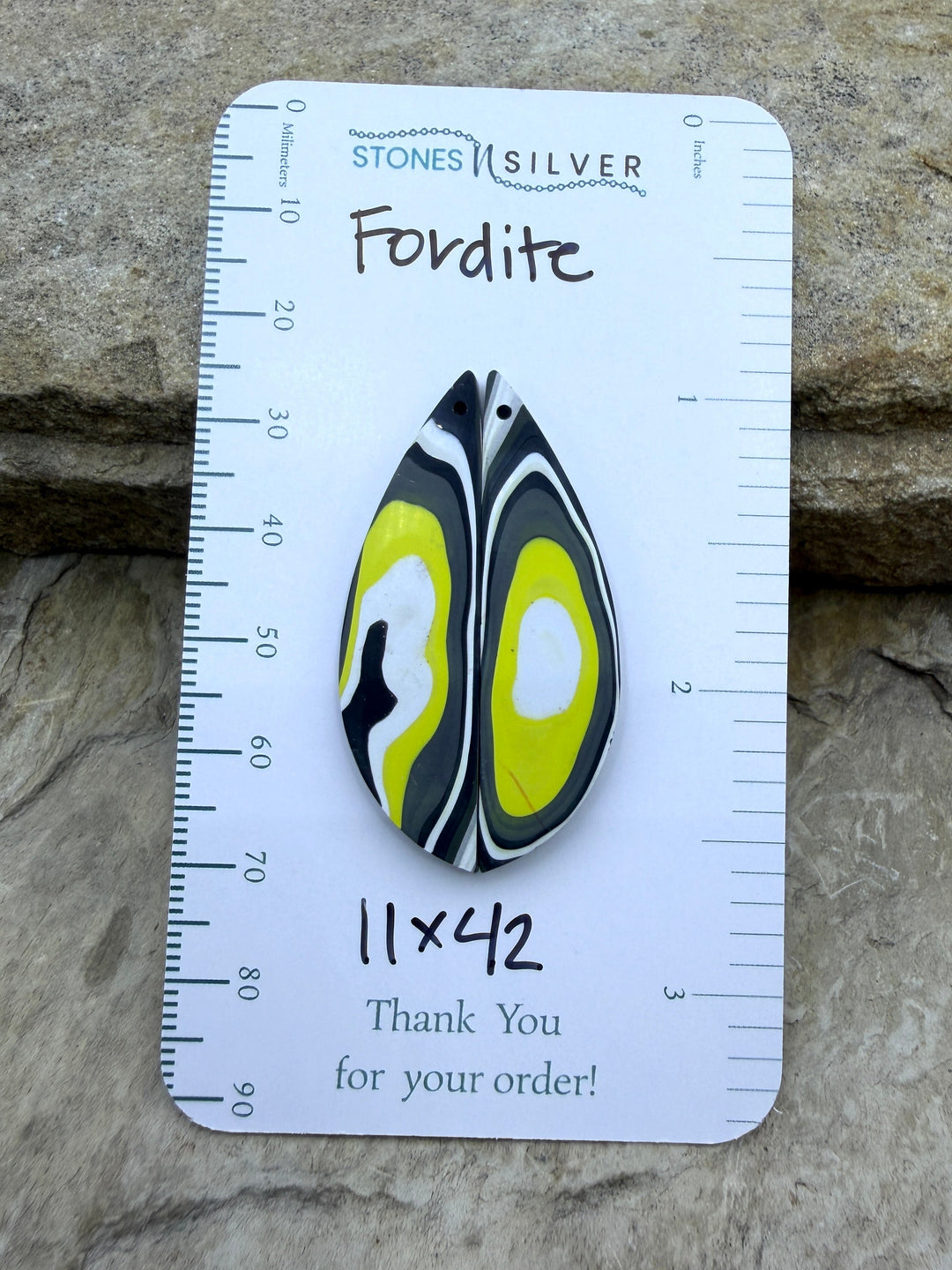 Premium Fordite/Detroit Agate Earring Slab Bead Pair