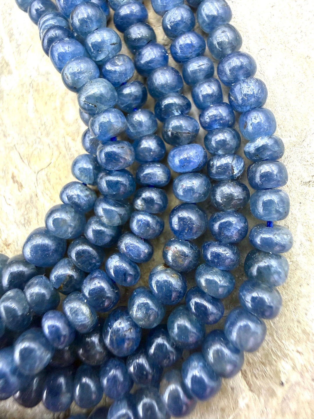Premium Iolite Graduated 3-4mm Rondelle Beads 16 Inch