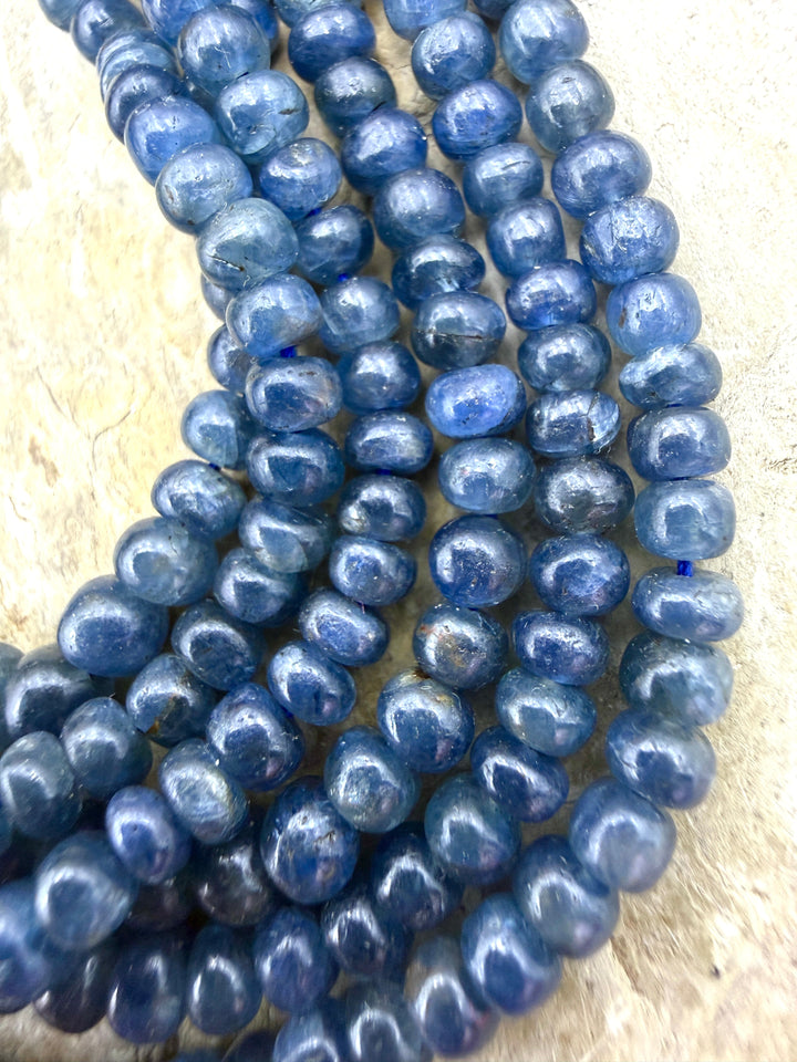 Premium Iolite Graduated 3-4mm Rondelle Beads 16 Inch
