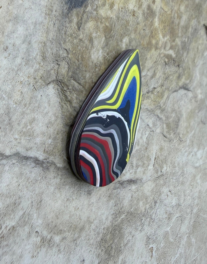 Priemium Fordite/Detroit Agate Teardrop Cabochon 15x26mm