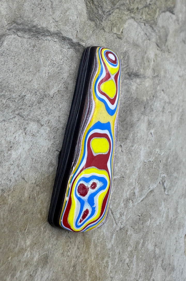 Priemium Fordite/ Detroit Agate Vibrant Cabochon 16x38mm