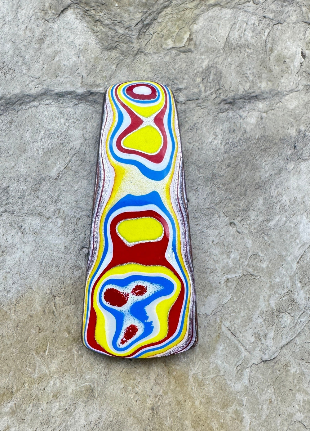 Priemium Fordite/ Detroit Agate Vibrant Cabochon 16x38mm