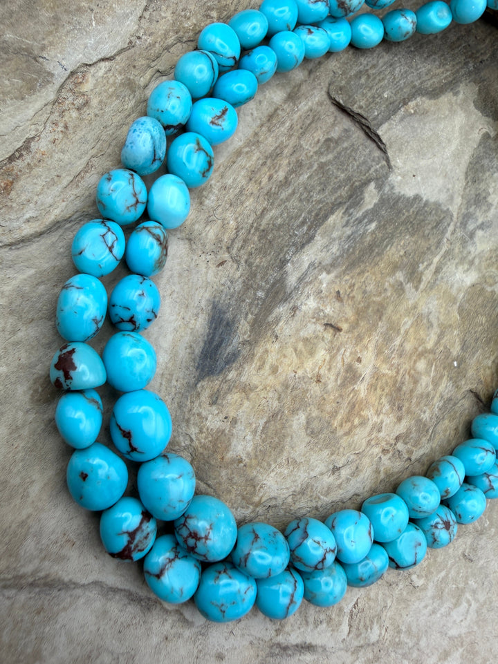 Prince Turquoise (Egypt) Graduated Rounded Nugget Beads