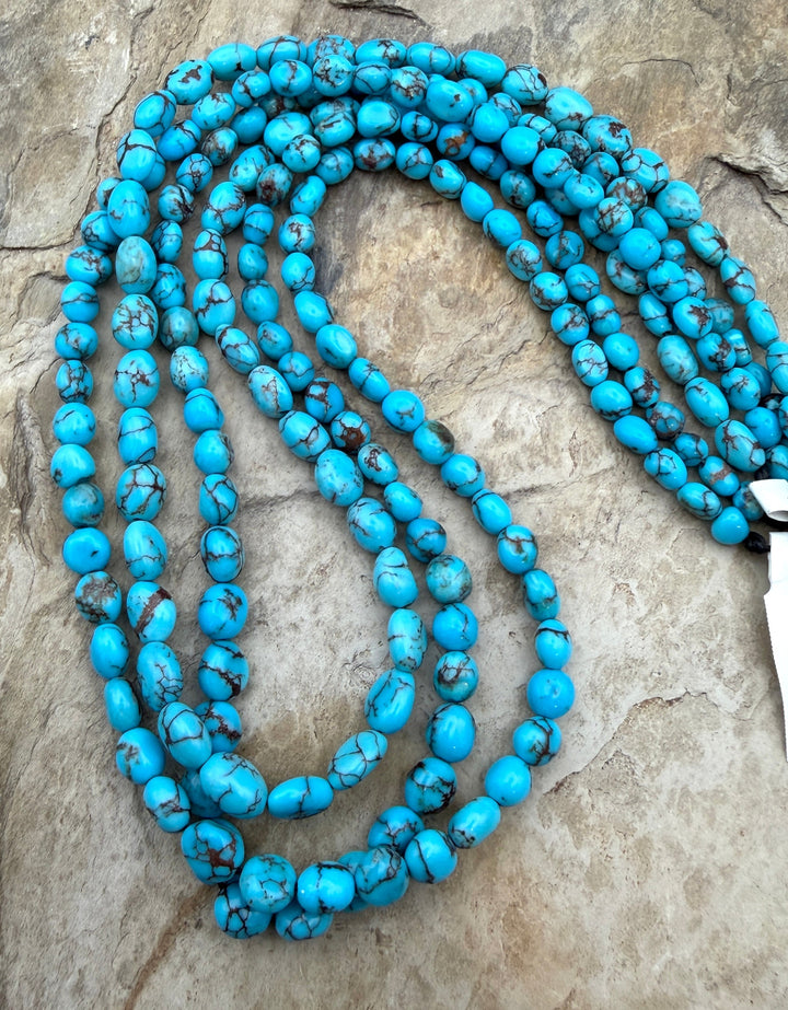 Prince Turquoise (Egypt) Graduated Rounded Nugget Beads