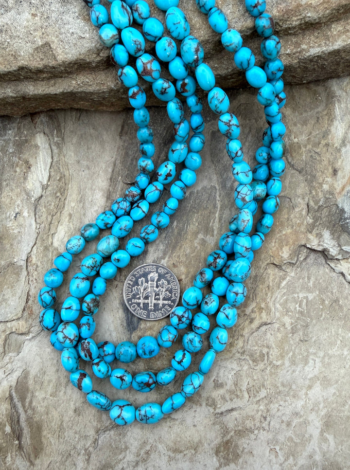 Prince Turquoise (Egypt) Graduated Rounded Nugget Beads