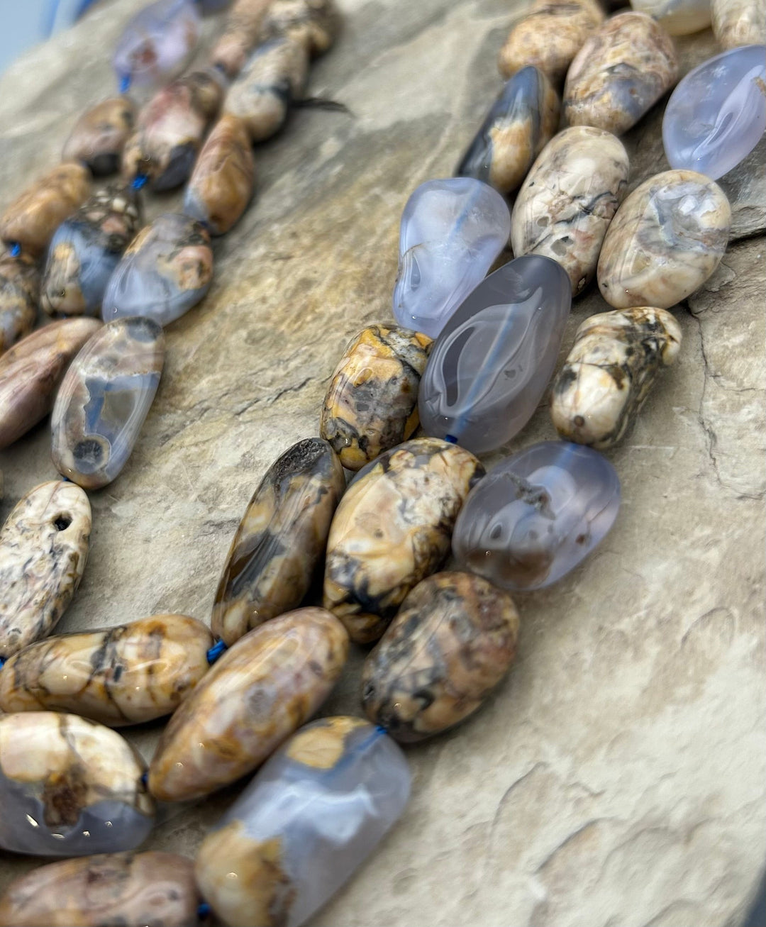 Purple Chalcedony Nugget Beads 9x19 - 13x23mm 16 inch
