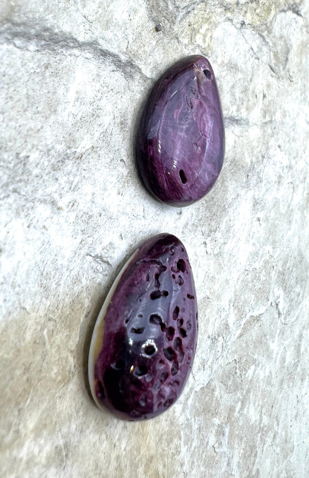 Purple Spiny Oyster Focal Pendant Beadi 15x20mm One Focal