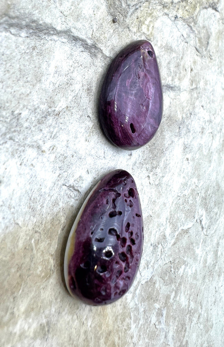 Purple Spiny Oyster Focal Pendant Beadi 15x20mm One Focal