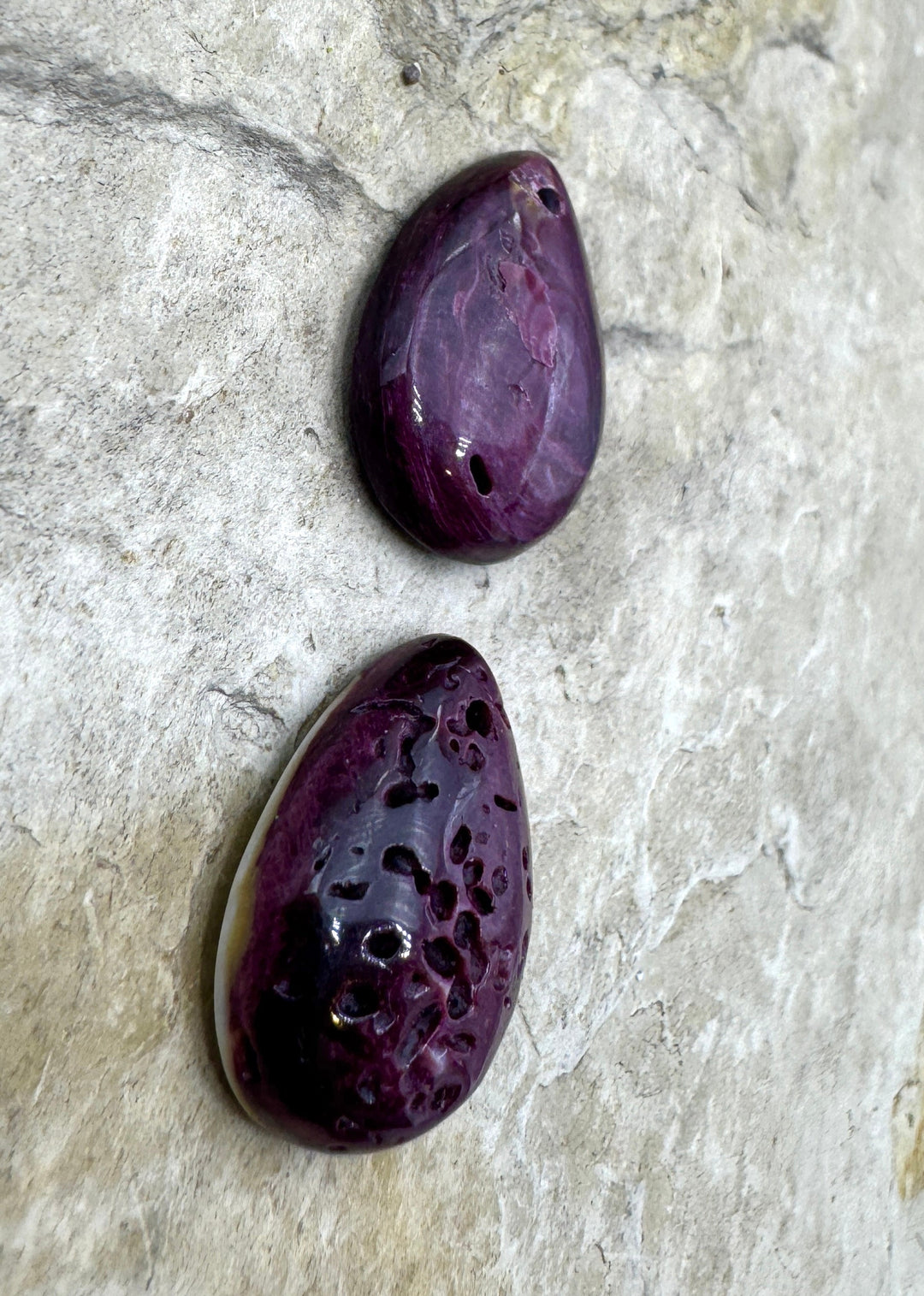 Purple Spiny Oyster Focal Pendant Beadi 15x20mm One Focal