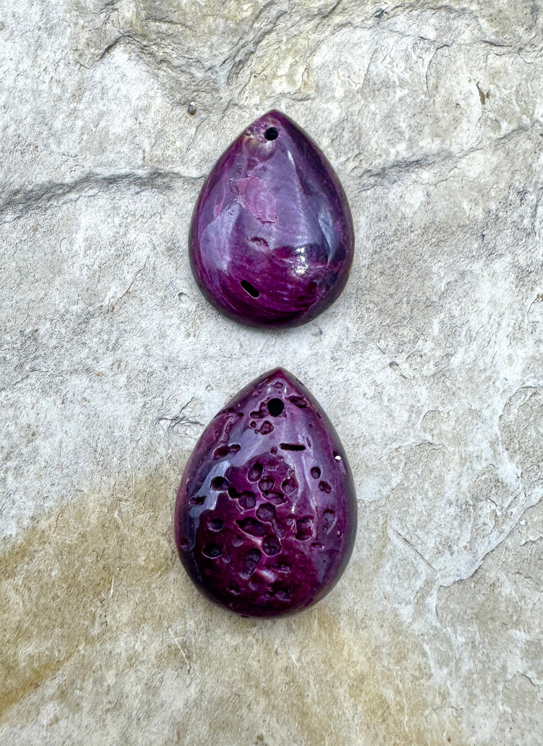 Purple Spiny Oyster Focal Pendant Beadi 15x20mm One Focal