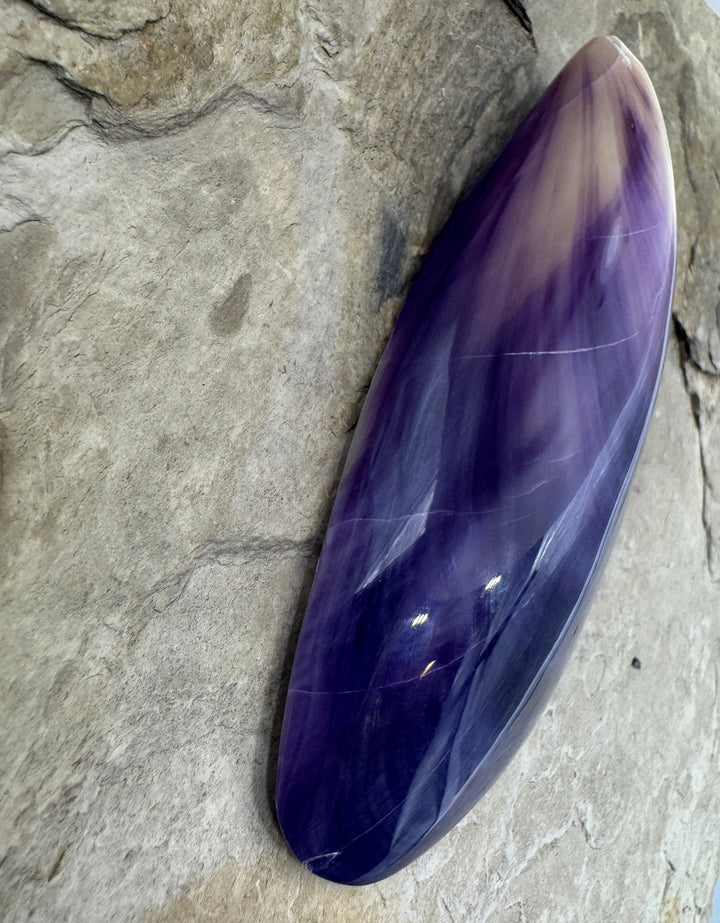 Purple Wampum/Quahog Shell Natural HUGE Shell Pendant