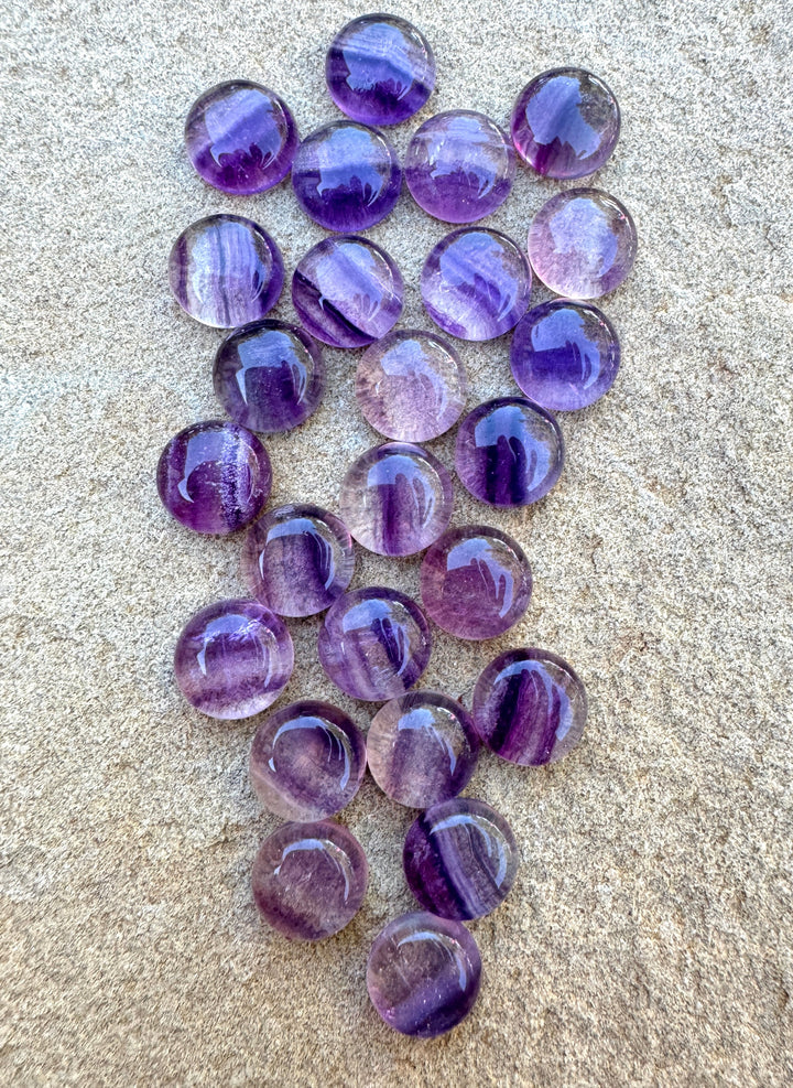 Rainbow Fluorite 10mm Cabochons Package of 5 Cabochon