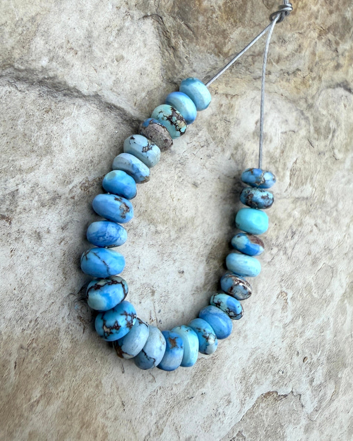 RARE A+ Golden Hills Turquoise (Kazakhstan) Handcut 4.5-5mm
