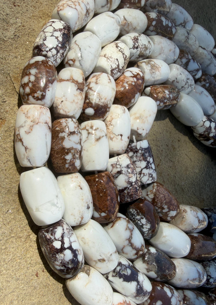 RARE AA+ Arizona Wild Horse BIG Barrel Beads 9x15mm ONE 16