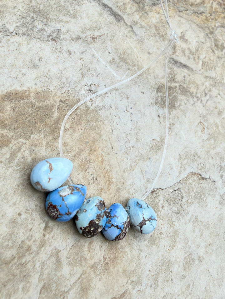 RARE AA+ Golden Hills Turquoise (Kazakhstan) Briolette