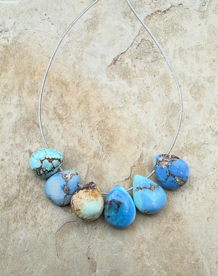 RARE AA+ Golden Hills Turquoise (Kazakhstan) Briolette