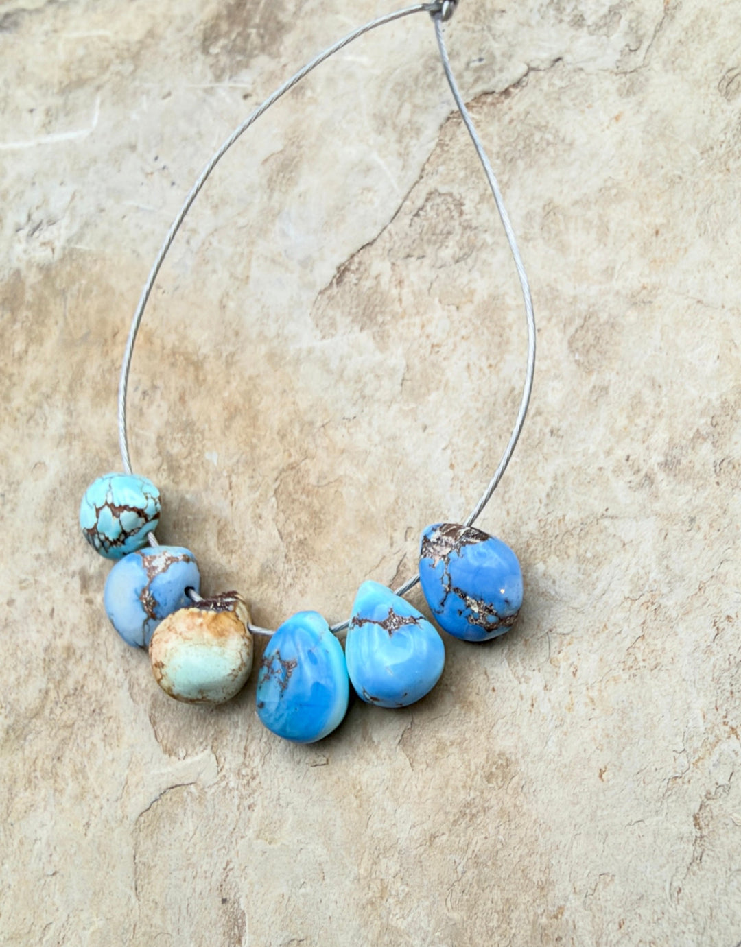 RARE AA+ Golden Hills Turquoise (Kazakhstan) Briolette
