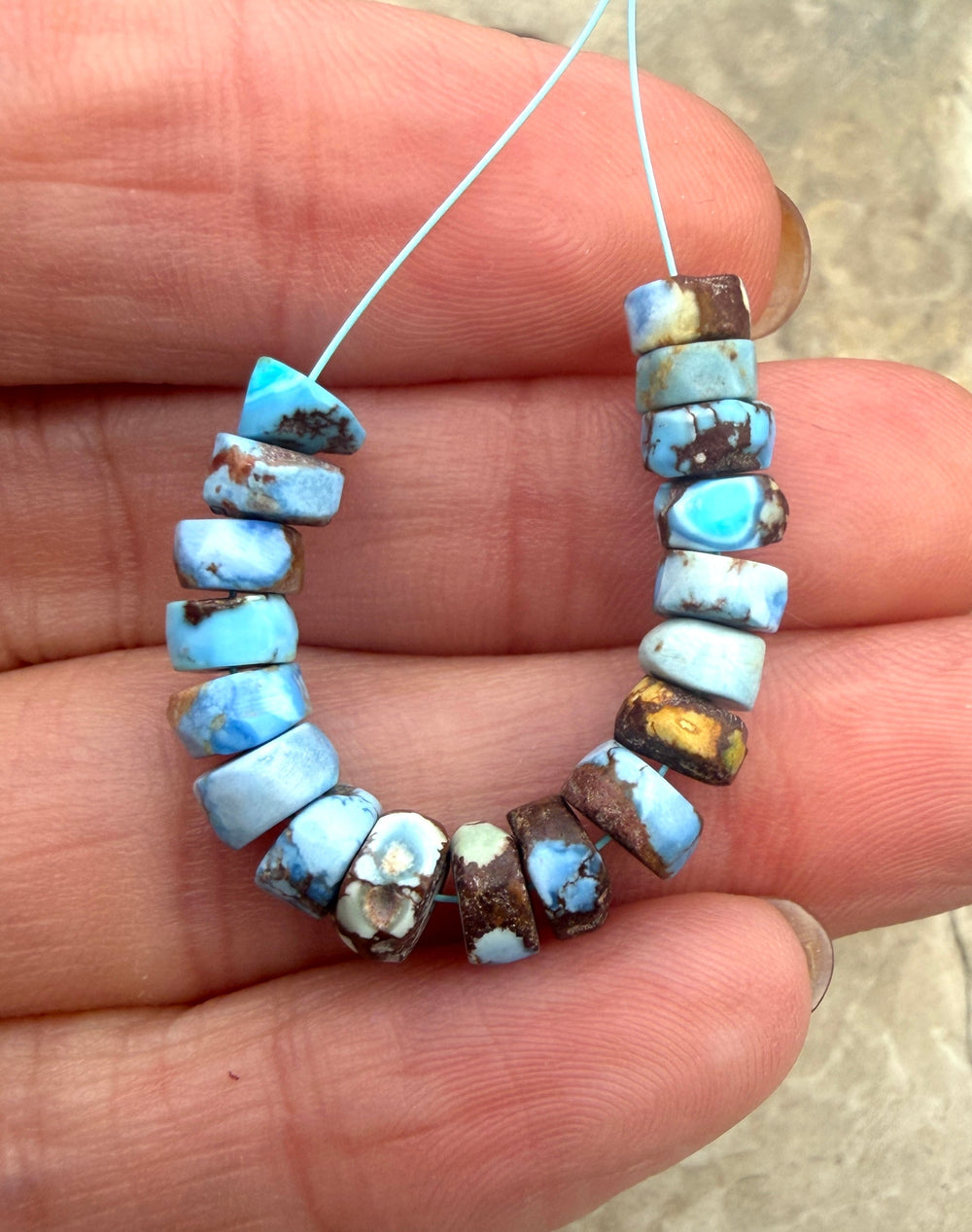 RARE AA+ Golden Hills Turquoise (Kazakhstan) Chunky Rustic
