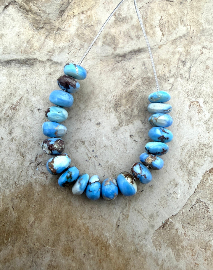 RARE AA+ Golden Hills Turquoise (Kazakhstan) Handcut 5mm