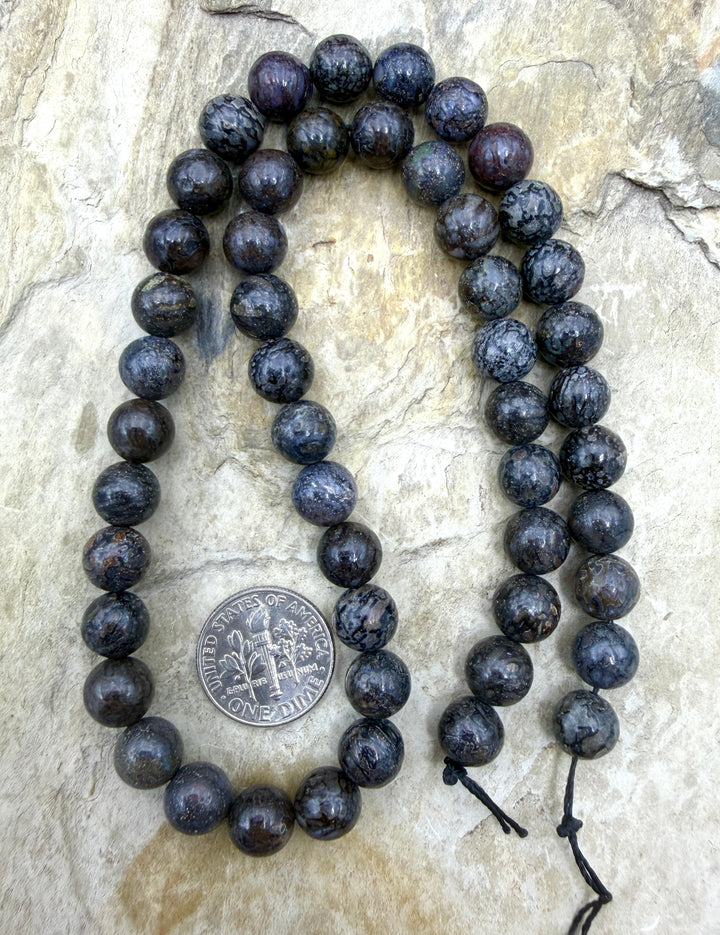 RARE AA+ High Pattern Utah Dinosaur Bone 8mm Round Beads 16