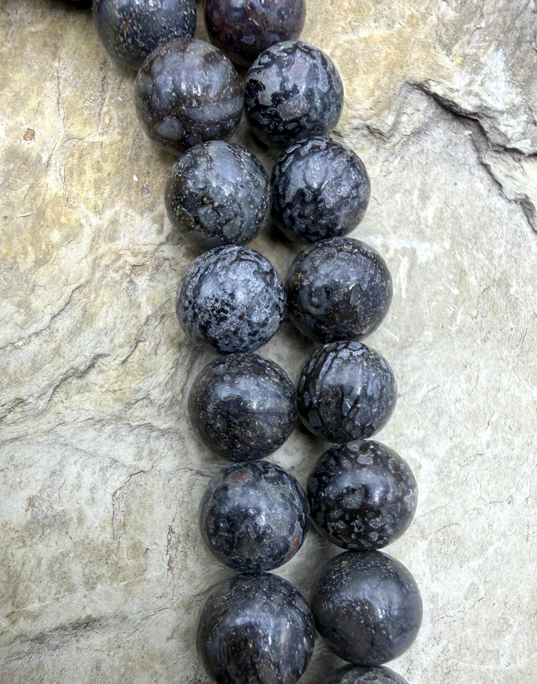 RARE AA+ High Pattern Utah Dinosaur Bone 8mm Round Beads 16