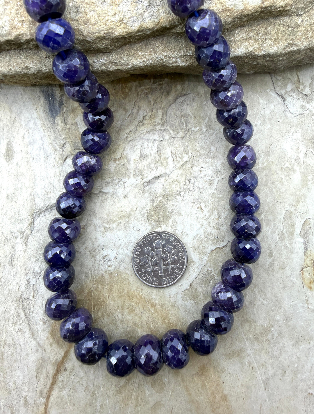 RARE AA+ Sugilite (South Africa) BIG Faceted Rondelle Beads