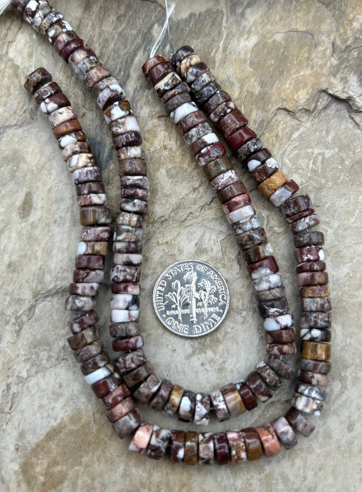 RARE AAA+ Arizona Wild Horse 5mm Heishi Beads Strand ONE 8